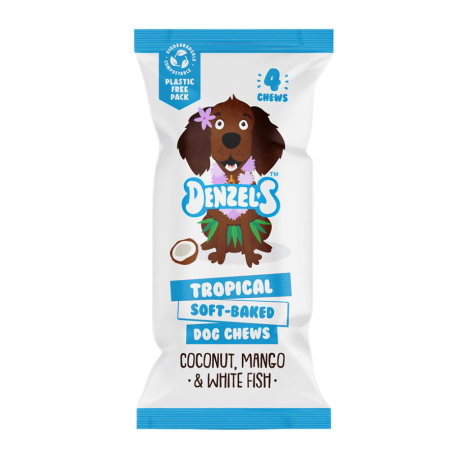 Denzels Tropical Dog Chews Coconut Mango & Whitefish