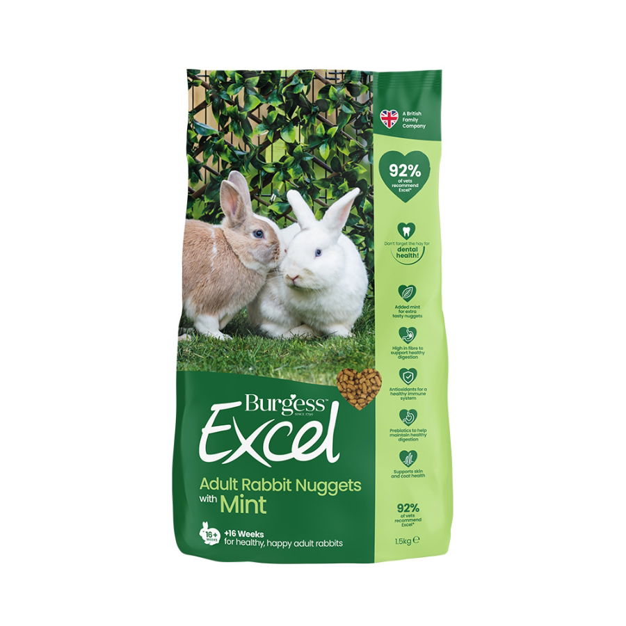 Burgess Excel Rabbit Junior & Dwarf Nuggets with Mint