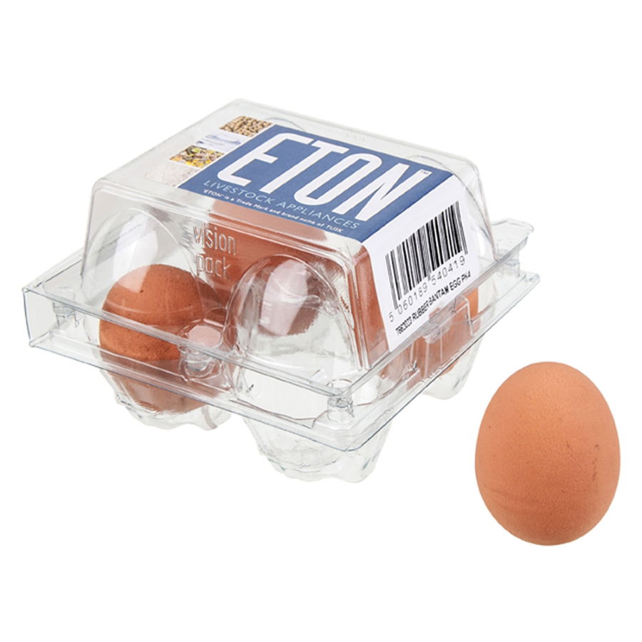 Eton Brown Rubber Poultry Eggs 4pk