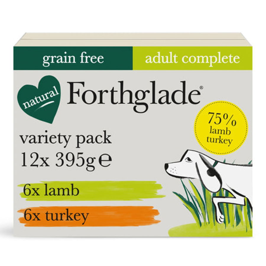 Forthglade Complete Meal Adult Dog Grain Free Duo Variety (Lamb & Turkey)