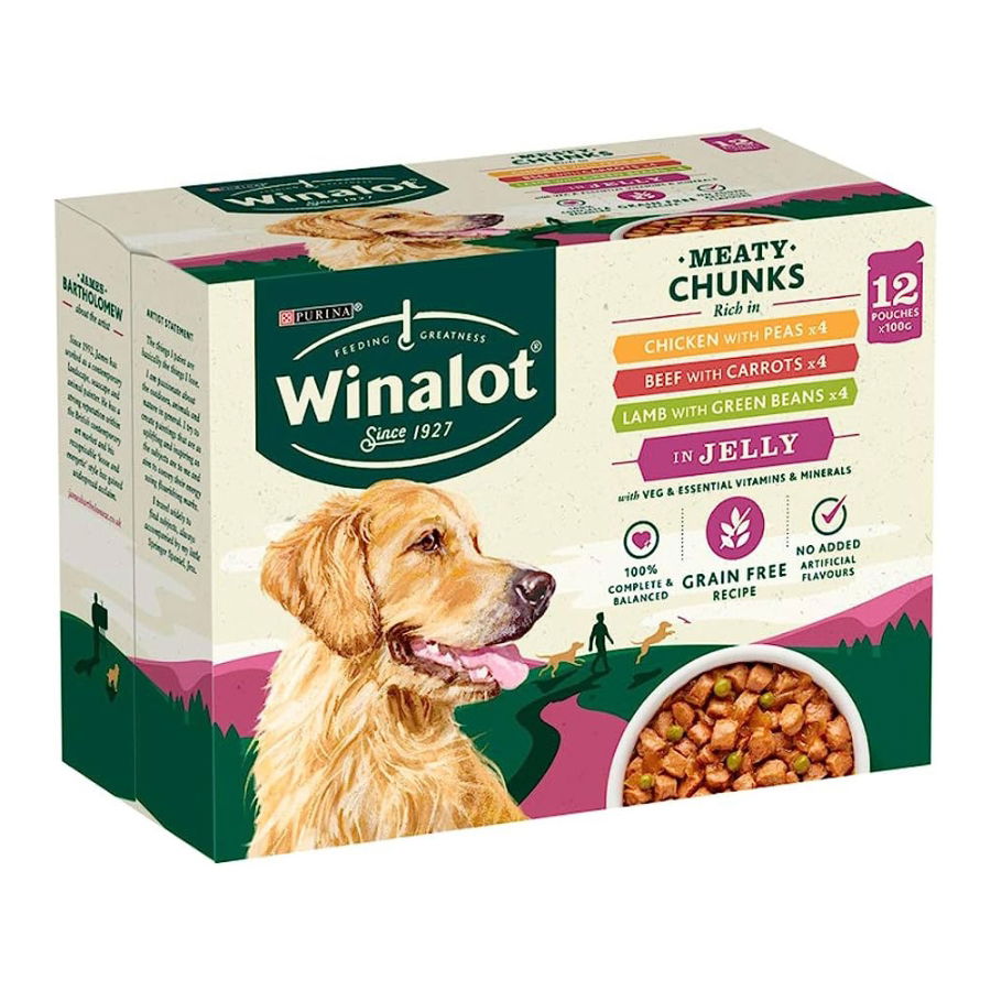 Winalot Dog Pouch Perfect Portions Beef & Chicken in Jelly