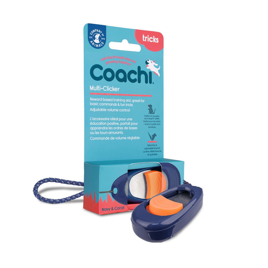 Coachi Multi-Clicker Navy, Coral Button