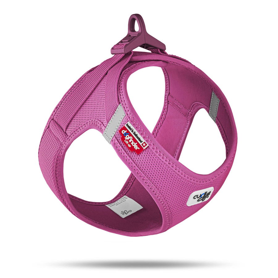 Curli Vest Dog Harness Clasp Air-Mesh Fuchsia