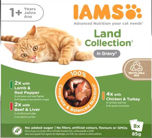 Iams Cat Delights Land Collection in Gravy