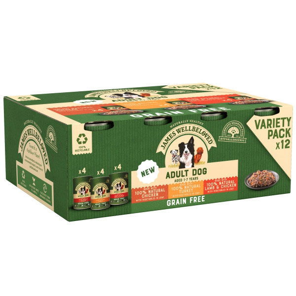 James Wellbeloved Dog Adult Turkey, Lamb and Chicken Grain Free in Loaf