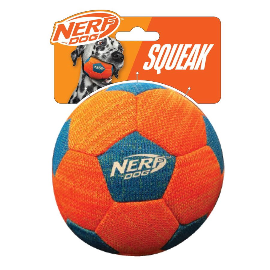 N037 Nerf Dog X-Weave Soccer Squeak Ball