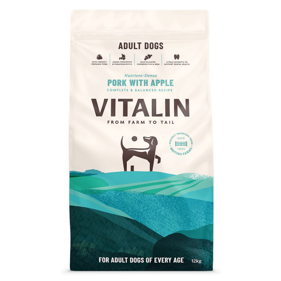 Vitalin Adult Pork with Apple 12kg