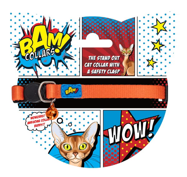BAM 0B600 Papaya Cat Collar 1x3