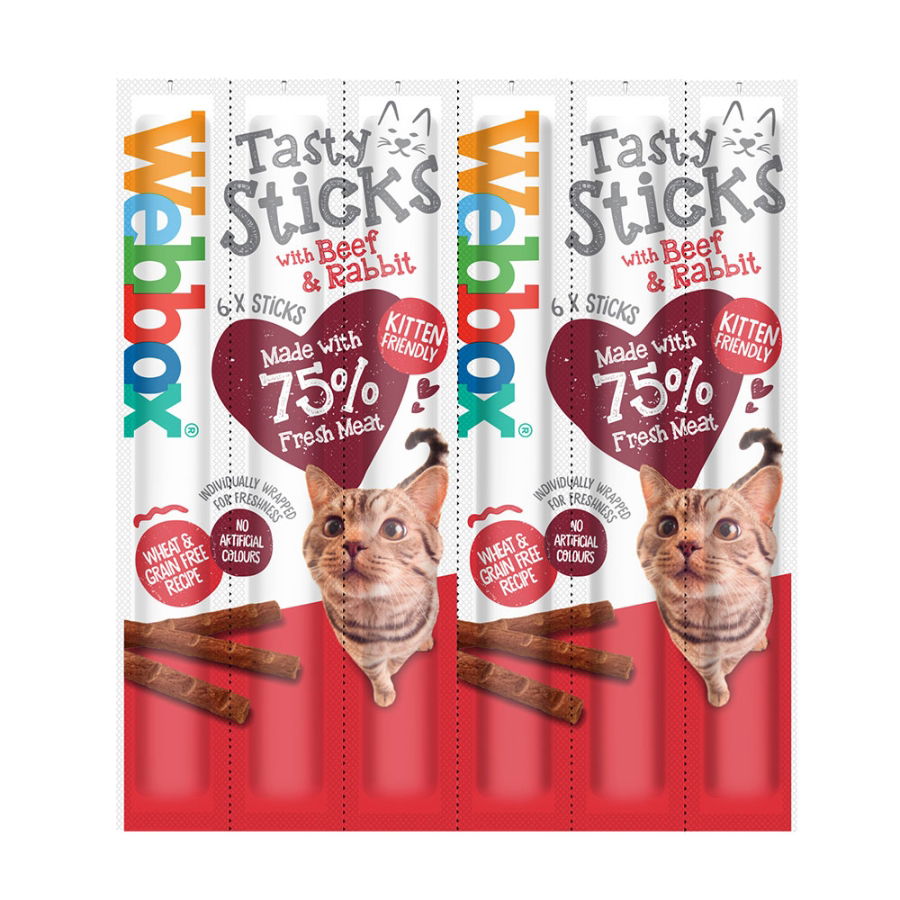 Webbox Cat Delight Tasty Sticks with Beef & Rabbit