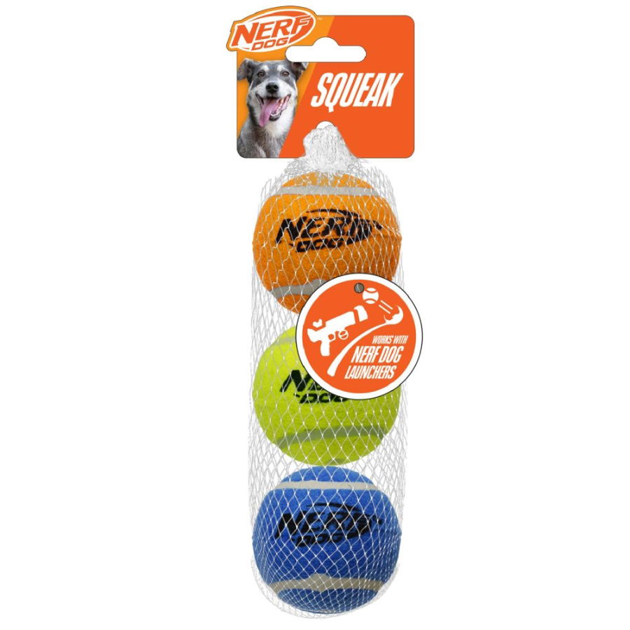 N001 Nerf Dog Squeak Tennis Ball 2.5in 3