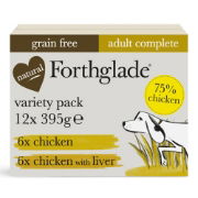 Forthglade Complete Meal Adult Dog Grain Free Duo Variety (Chicken & Chicken Liver)