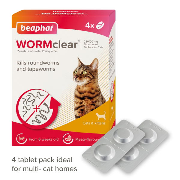 Beaphar 1000273 WORMclear Cat Tablets 1x