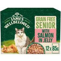 James Wellbeloved Grain Free Senior with Salmon in Jelly Pouch 12x85g