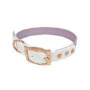 Trinkety Paws City Collection Biothane Dog Collar Lilac/White