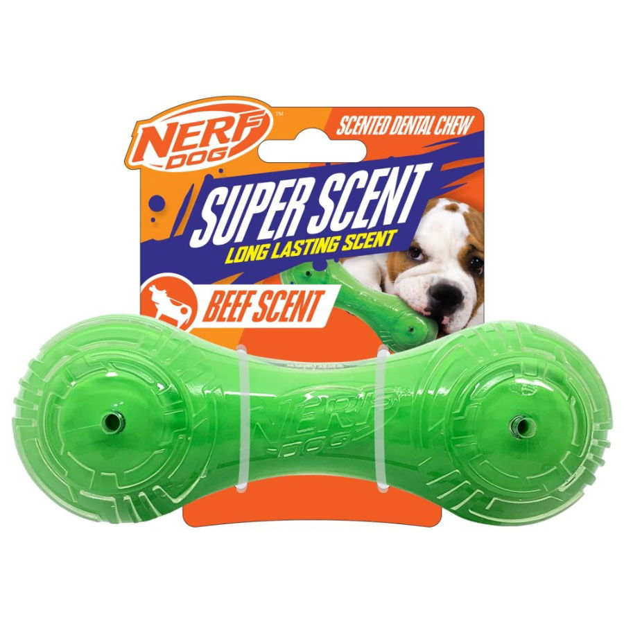 N019 Nerf Dog TPR/PP Scented Beef Super