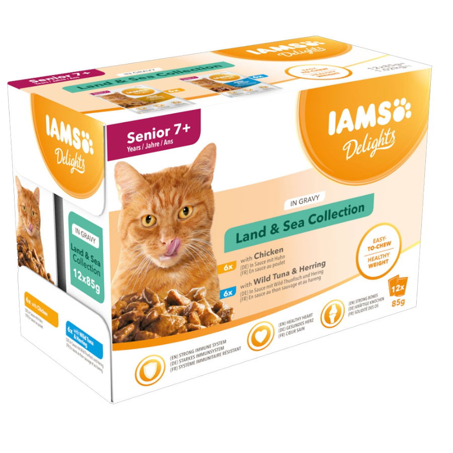 Iams Cat Delights Senior Land & Sea Collection