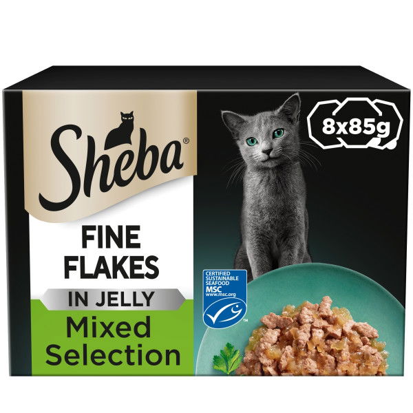 Sheba Fine Flakes In Jelly with Salmon a